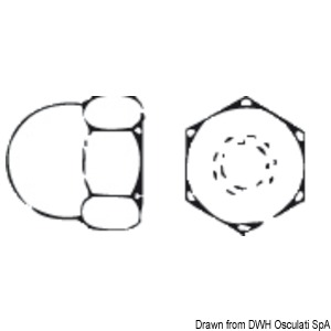 Domed cap hexagon 6 UNI 5721 DIN 1587 CIECHI-06